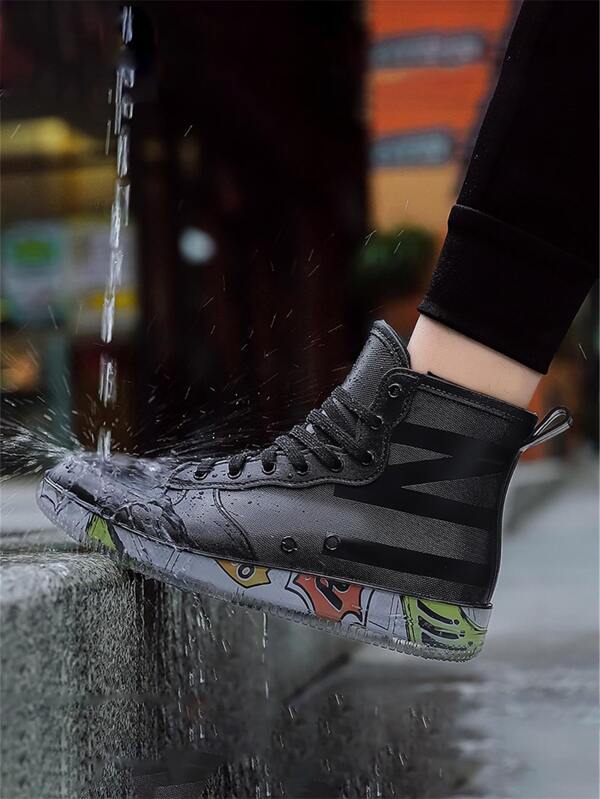 All Seasons' New Fashionable Rain Shoes Fishing Shoes Anti-slip Waterproof Daily Men's Casual Soft Trend