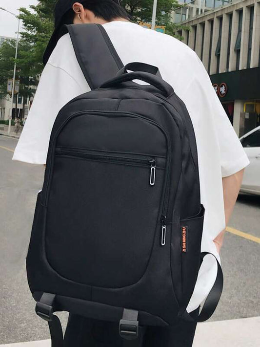 Men Minimalist Medium Laptop Backpack Black