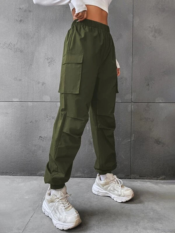 SHEIN Coolane Flap Pocket Side Cargo Pants