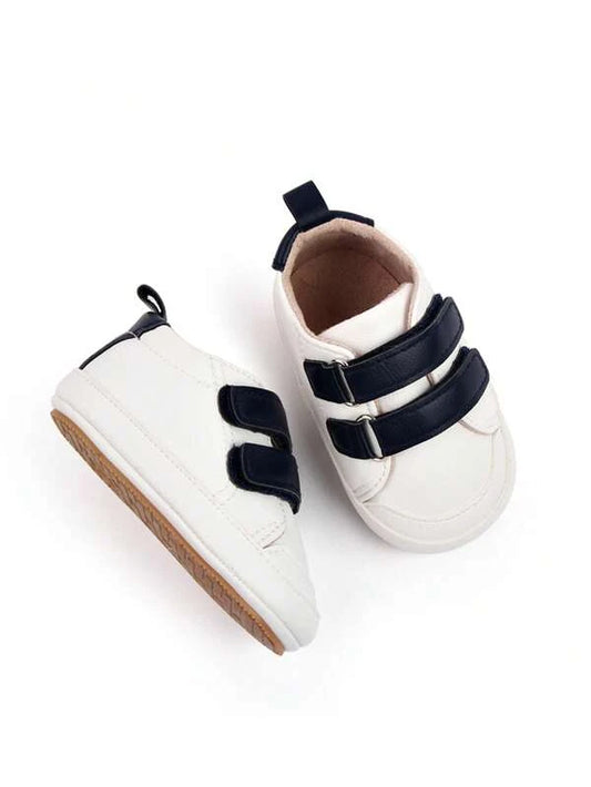 Baby Two Tone Hook-and-loop Fastener Anti-slip Sporty Skate Shoes For Outdoor