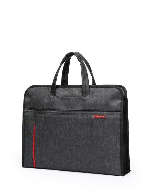 Men's Waterproof Briefcase Letter Detail