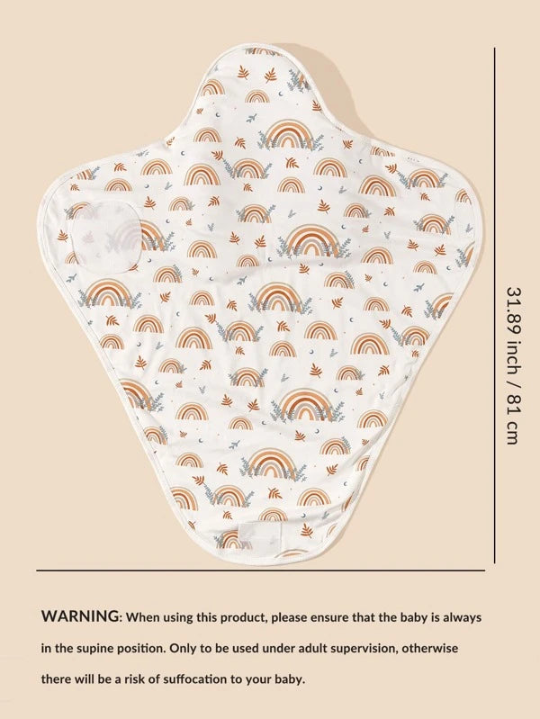 1pc Baby Leaf Pattern Swaddling Blanket