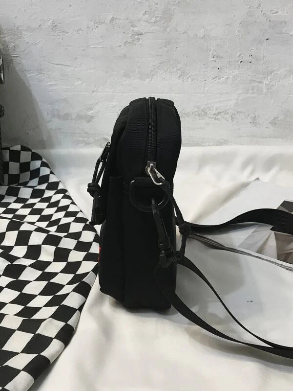 High School Students University multifunctional sling bag shoulder bag casual bag Mini Men's Fashion Crossbody Bag Square Bag Unisex Minimalist Style, Handbag Schoolbag For Travel,College,Commute