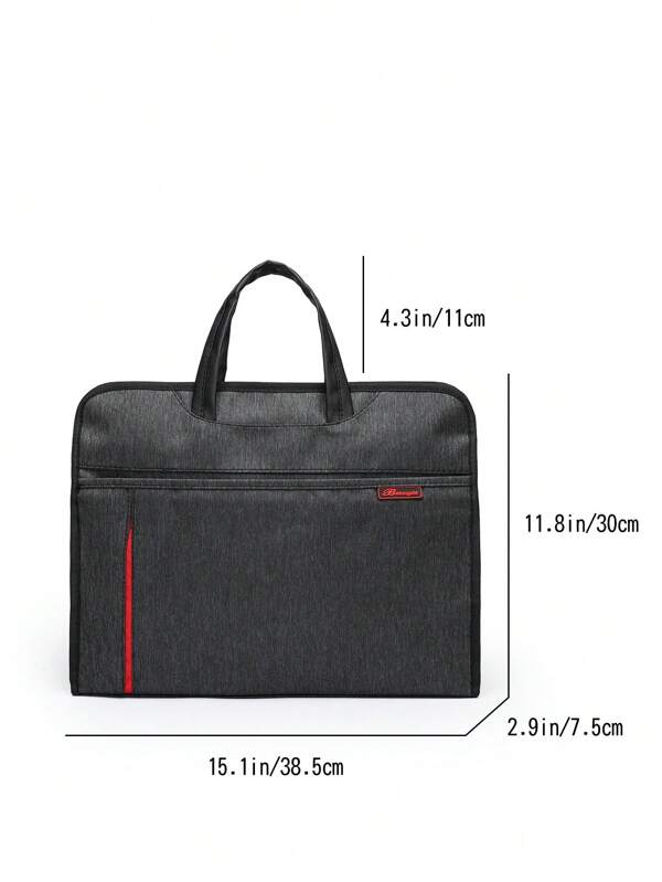 Men's Waterproof Briefcase Letter Detail