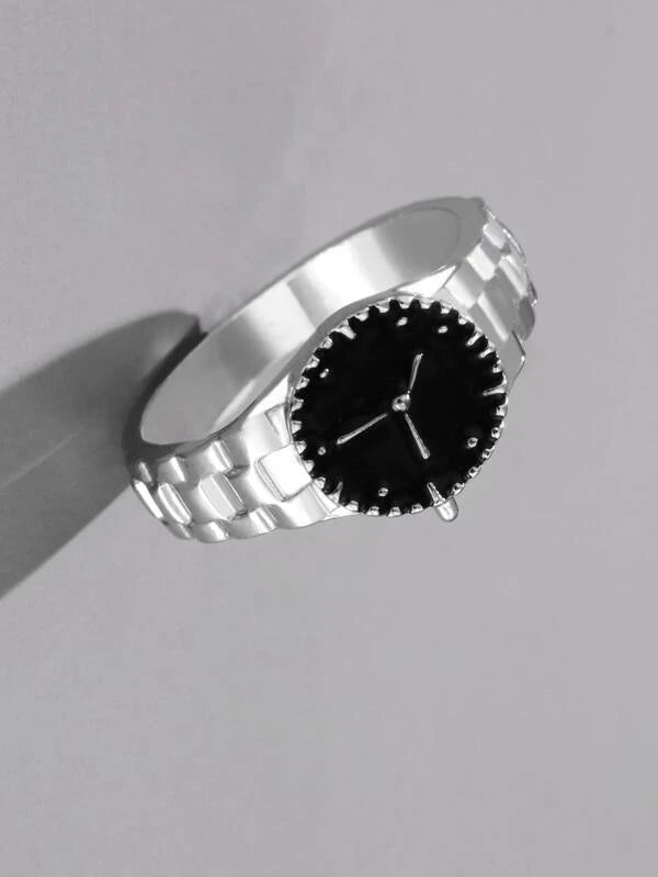 Fashionable and Popular Men Watch Design Ring Alloy for Jewelry Gift and for a Stylish Look