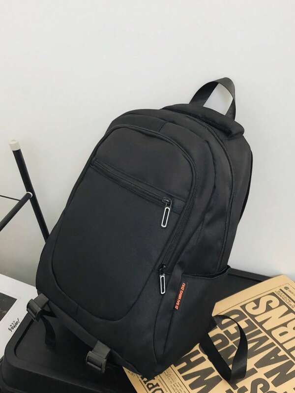 Men Minimalist Medium Laptop Backpack Black