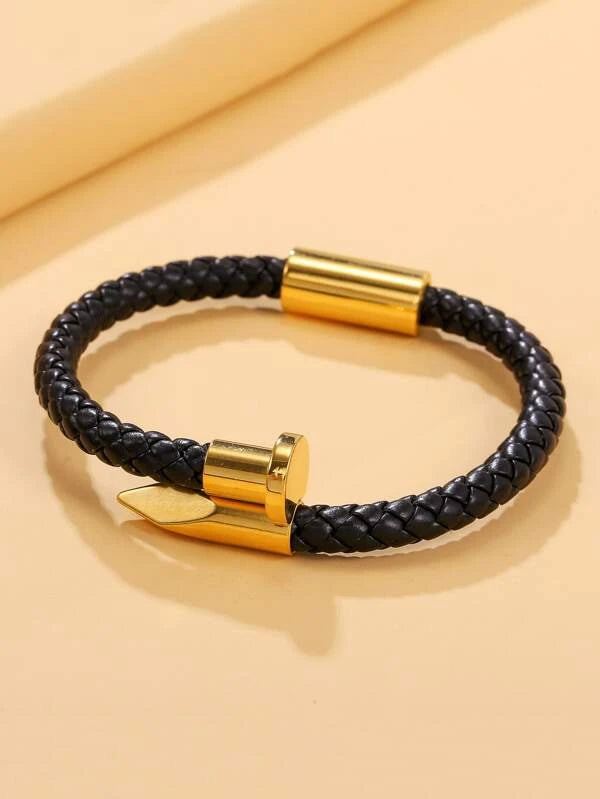 Men Braided Design Bracelet