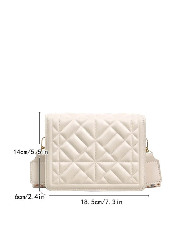 Mini Stylish Quilted Flap Square Bag