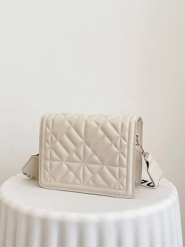 Mini Stylish Quilted Flap Square Bag