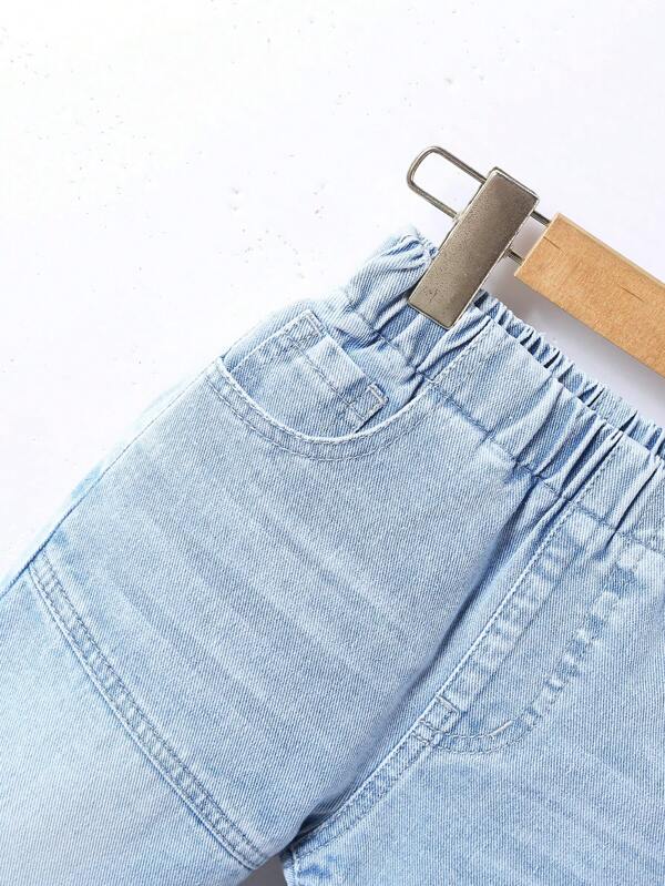 Toddler Boys Flap Detail Denim Shorts