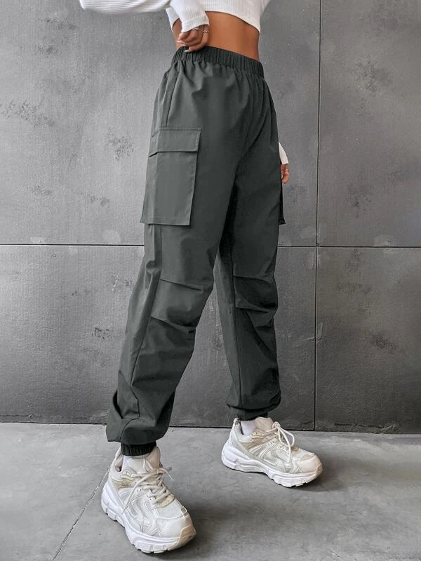 SHEIN Coolane Flap Pocket Side Cargo Pants