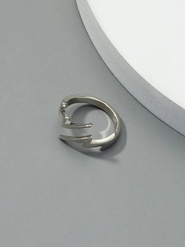 Fashionable and Popular Men Lightning Design Cuff Ring Alloy for Jewelry Gift and for a Stylish Look