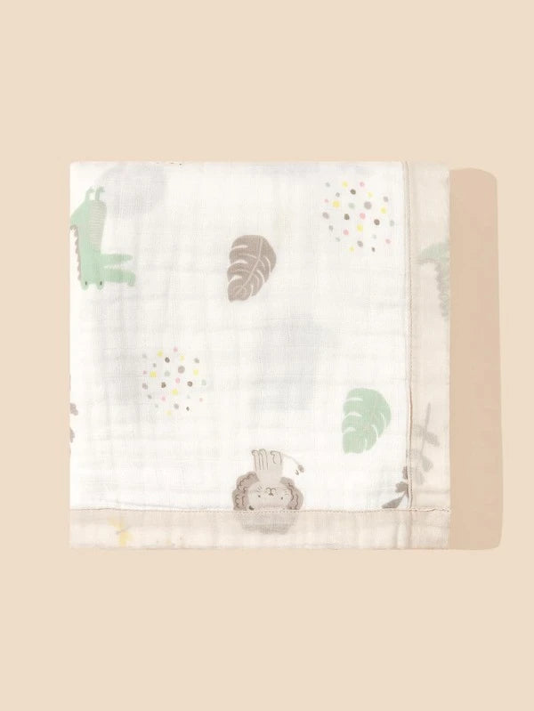 Baby Leaf Pattern Swaddling Blanket