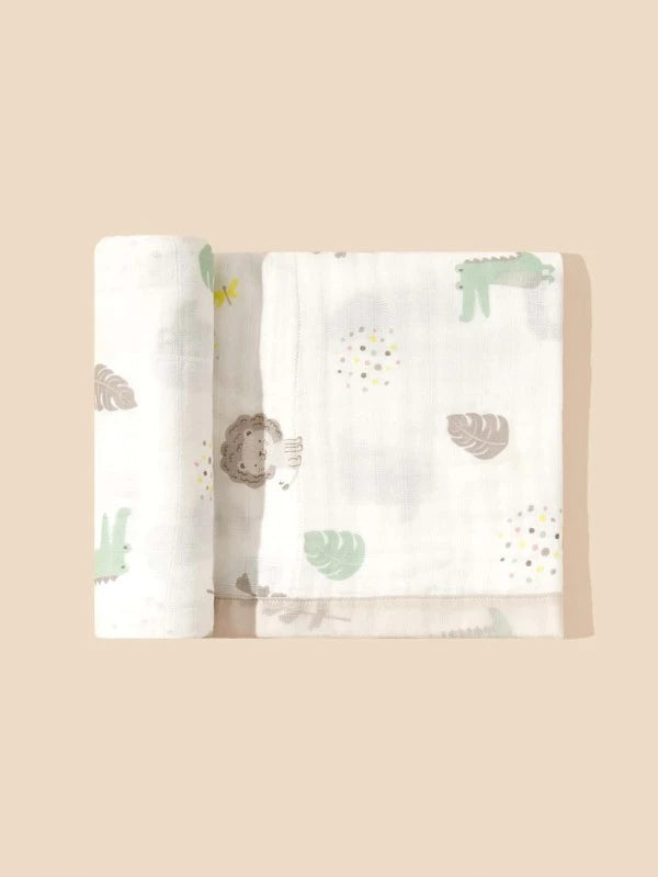 Baby Leaf Pattern Swaddling Blanket