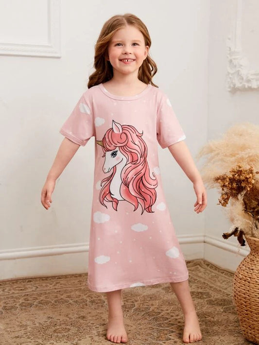 Toddler Girls Unicorn Print Nightdress