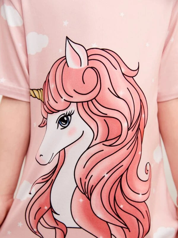 Toddler Girls Unicorn Print Nightdress