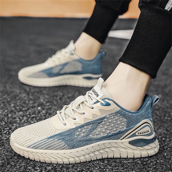 Breathable Men's Running Shoes Athletic Sneakers Mesh Casual Classic Skateboarding Shoes Anti-odor Soft Bottom Knitting Sneakers