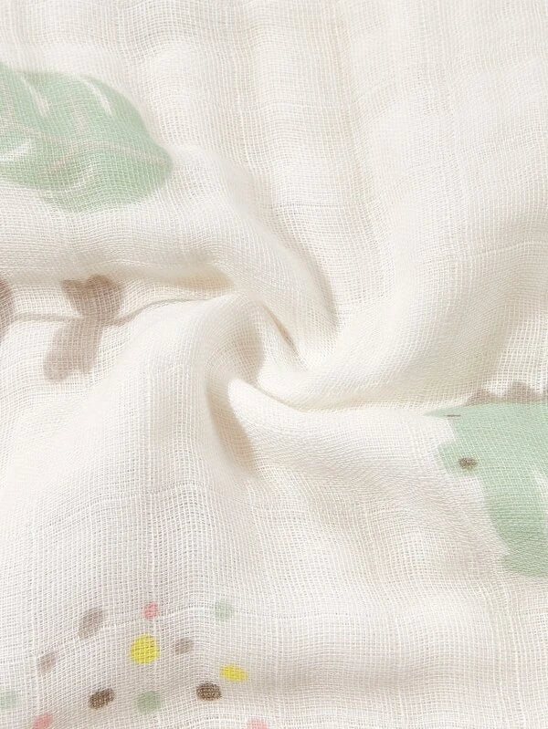 Baby Leaf Pattern Swaddling Blanket