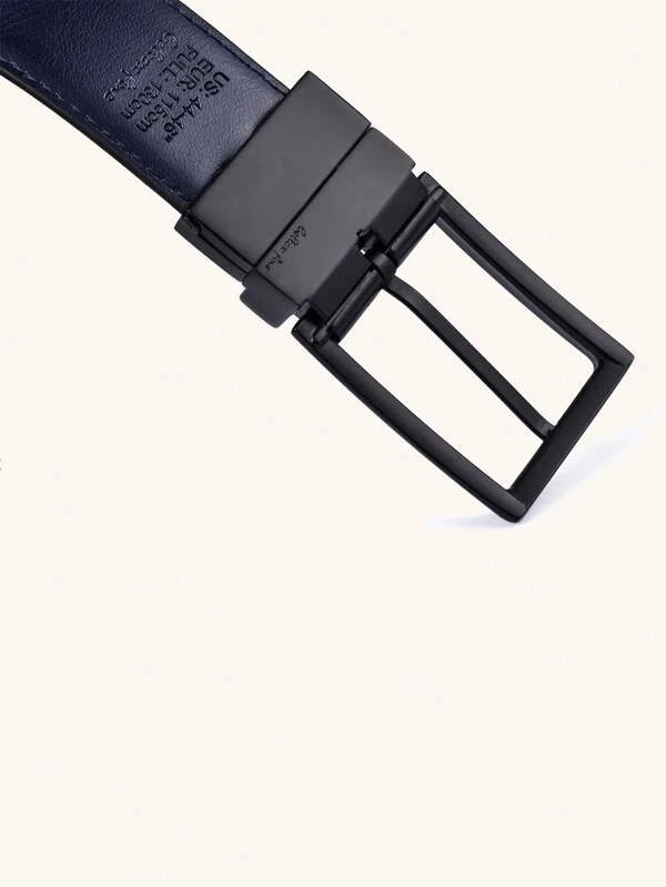 1pc Men Rectangle Buckle Casual Belt For Daily Decoration