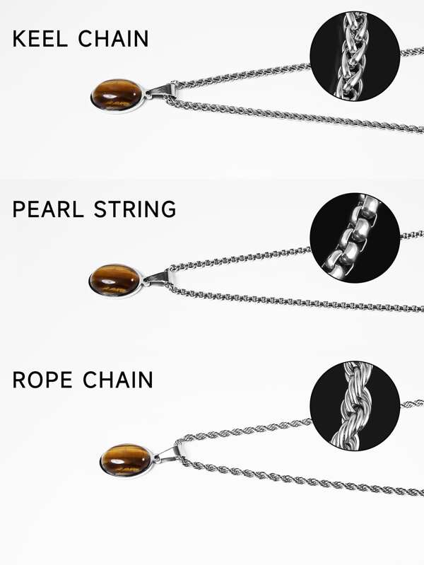 1pc Stainless Steel Trendy Street Sign Pendant Chain Necklace, Unisex Fashion Item With Twist Chain Design, Featuring Chinese Vintage Elements, For Men And Women, Perfect For Sweater Style
