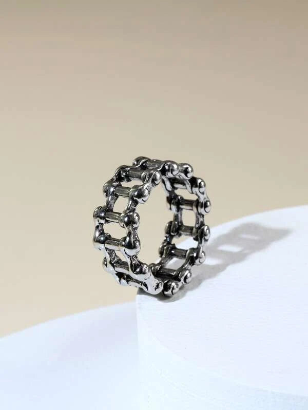 Fashionable and Popular Men Chain Design Ring Alloy for Jewelry Gift and for a Stylish Look