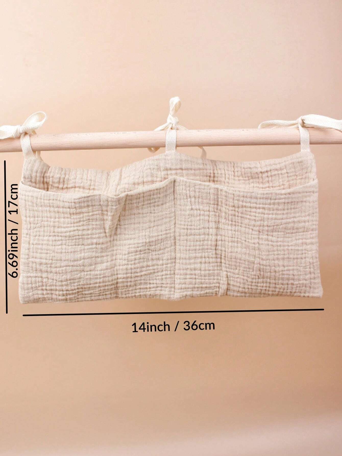 1pc Fabric Baby Bedside Storage Bag