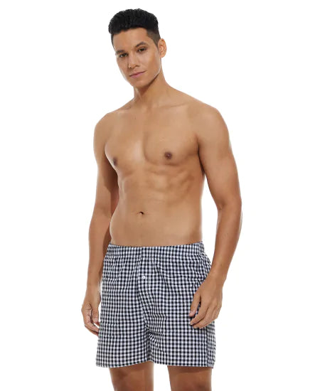 Checkered Boxers with Elastic Waistband