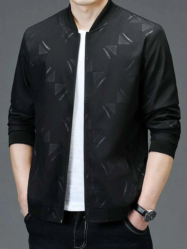 Manfinity Homme Men Random Geo Print Bomber Jacket