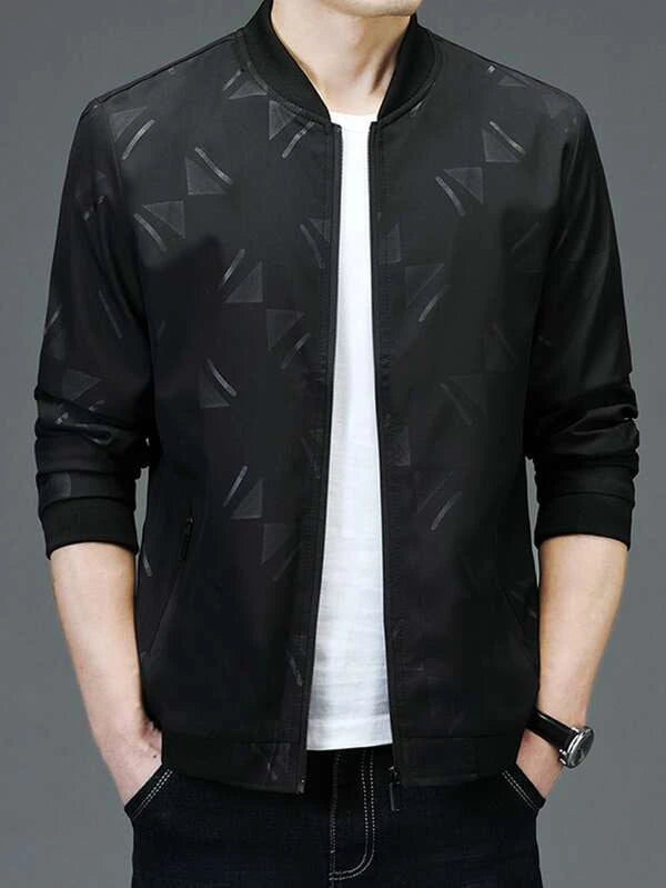 Manfinity Homme Men Random Geo Print Bomber Jacket