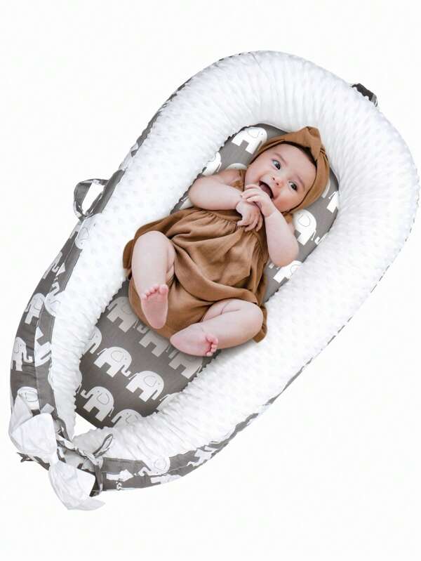 Elephant Pattern Baby Sleeping Lounger