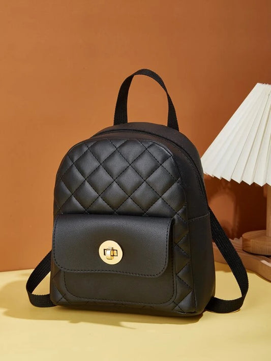 Mini Quilted Twist Lock Classic Backpack