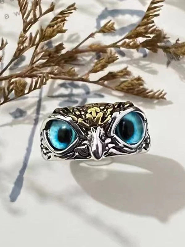 Fashionable and Popular Men Owl Design Ring Alloy for Jewelry Gift and for a Stylish Look