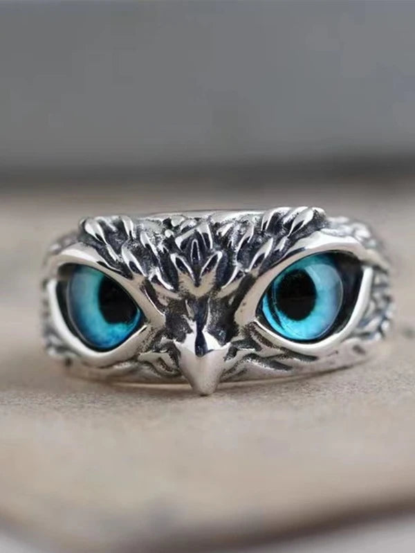 Fashionable and Popular Men Owl Design Ring Alloy for Jewelry Gift and for a Stylish Look