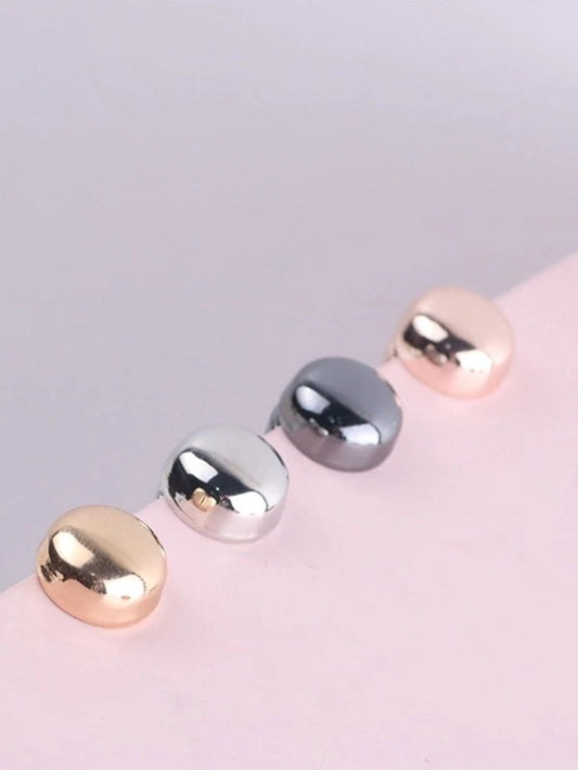 4Pcs/Set Minimalist Round Magnet Cufflinks For Women For Daily Decoration Valentine's Day Gift For A Stylish Look For Party