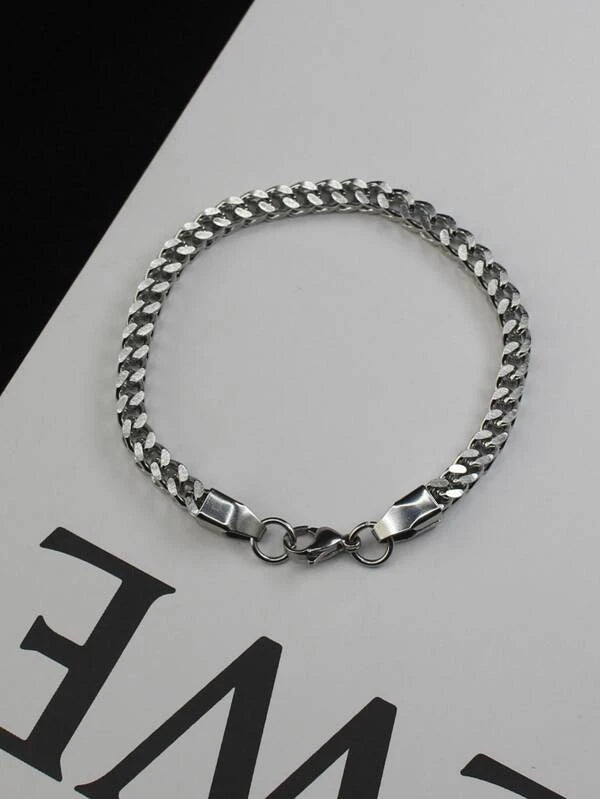 Men Minimalist Chain Bracelet Punk Hip Pop Style