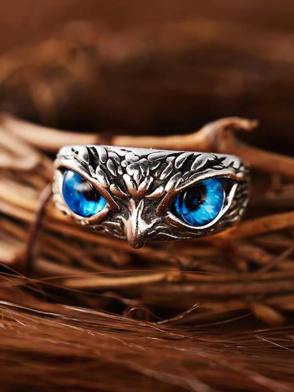 Fashionable and Popular Men Owl Design Ring Alloy for Jewelry Gift and for a Stylish Look