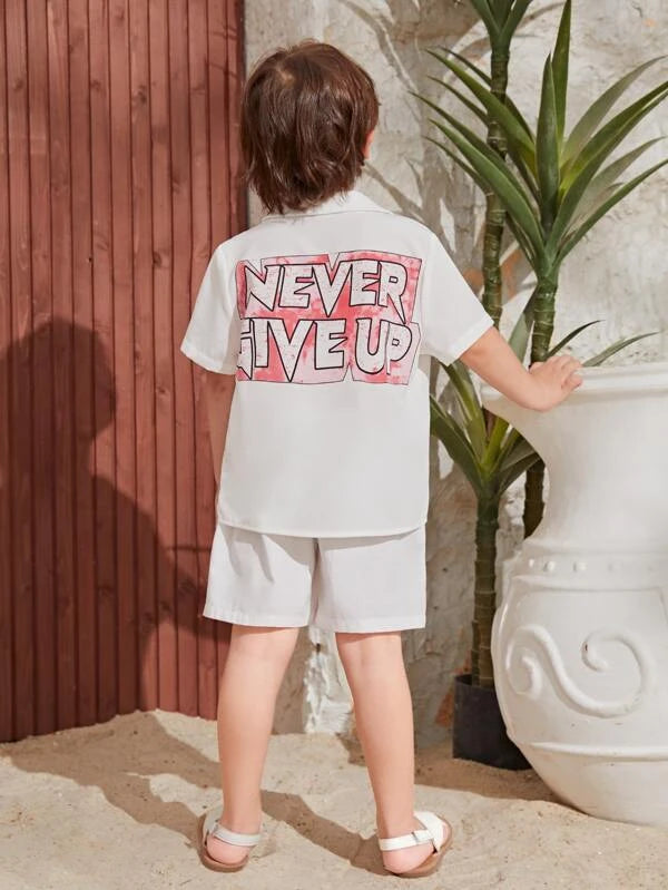 Toddler Boys Slogan Graphic Shirt