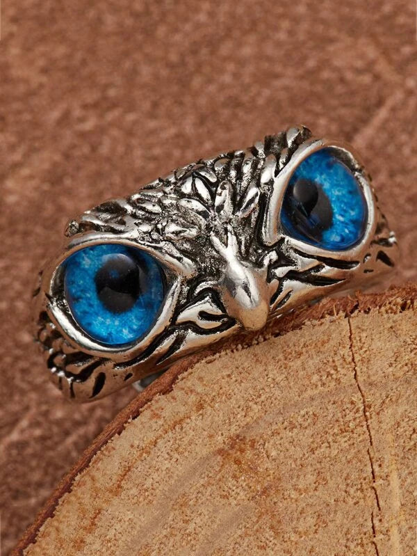 Fashionable and Popular Men Owl Design Ring Alloy for Jewelry Gift and for a Stylish Look