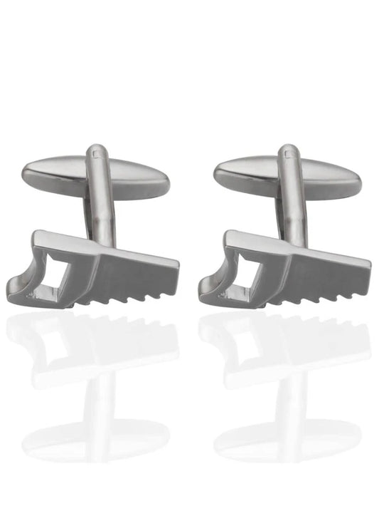 1Pair Fashionable Saw Design Cufflinks For Men For Daily Decoration For A Stylish Look Gift For Party