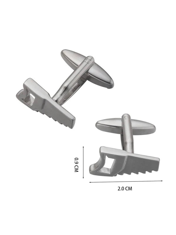 1Pair Fashionable Saw Design Cufflinks For Men For Daily Decoration For A Stylish Look Gift For Party