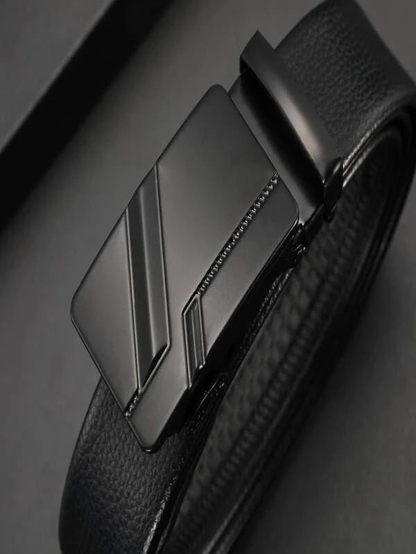 Men Black Belt Automatic Buckle Belt