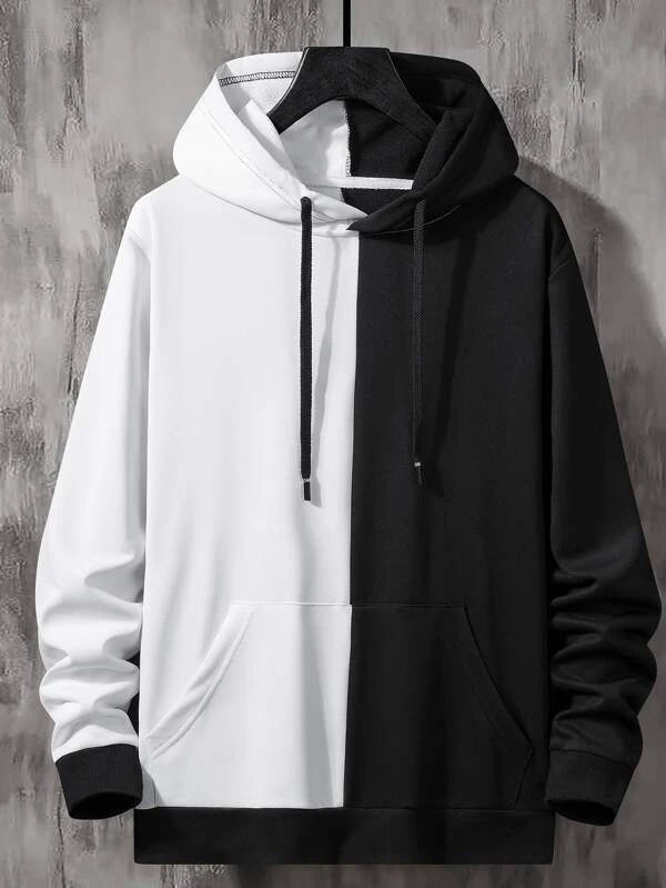 Manfinity EMRG Men Two Tone Drawstring Kangaroo Pocket Hoodie