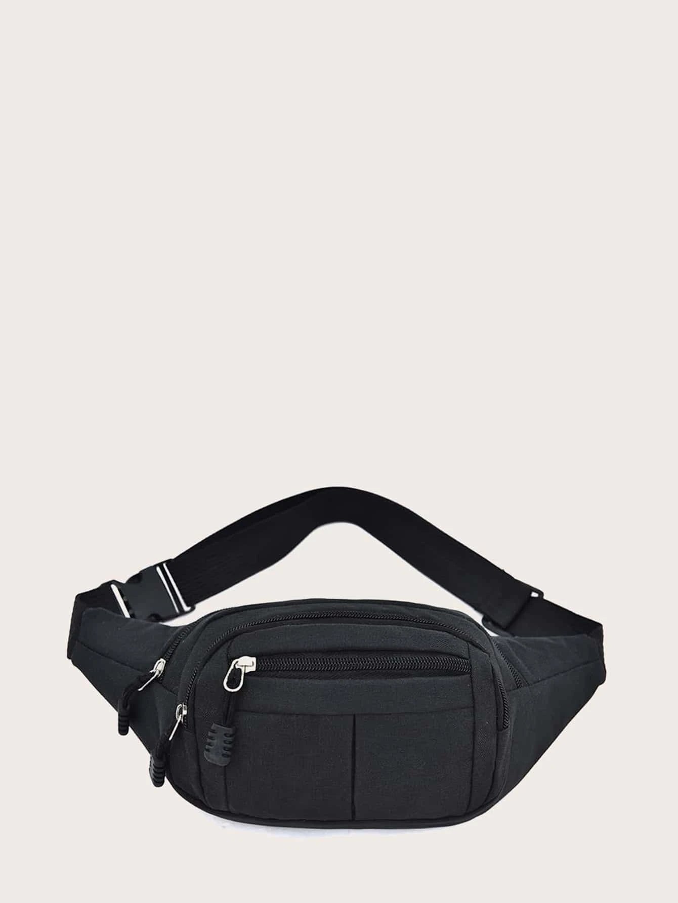 Men Waist Bag Pack, Men's Wallet Purse Casual Large Phone Belt Bag Pouch Women Canvas Travel Motorcycle Bag Fanny Banana Bag