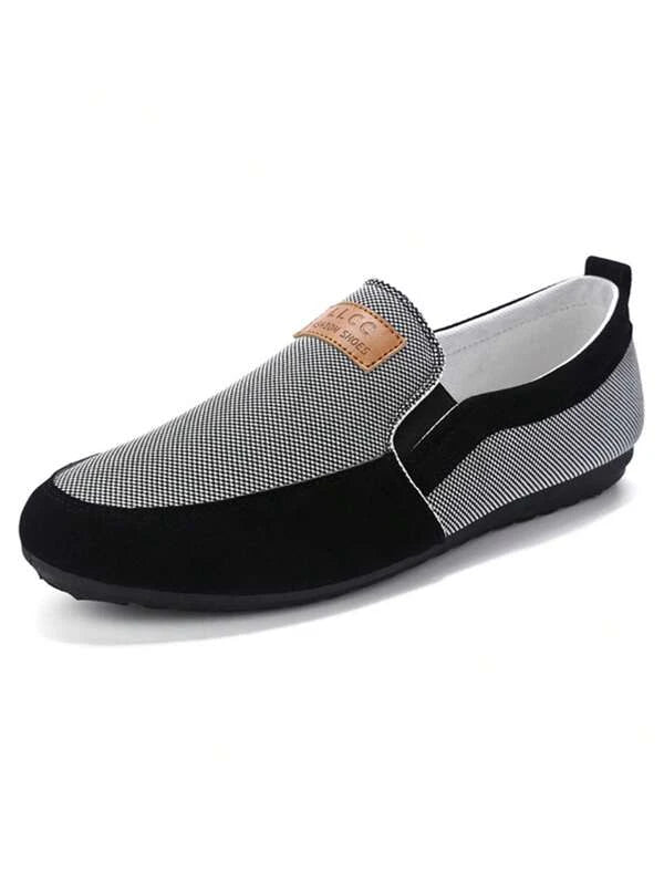 Men Letter Patch Decor Casual Loafers, Leisure Driving Loafers