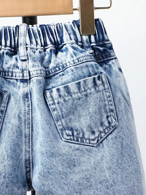 Toddler Boys Ripped Frayed Raw Hem Denim Shorts