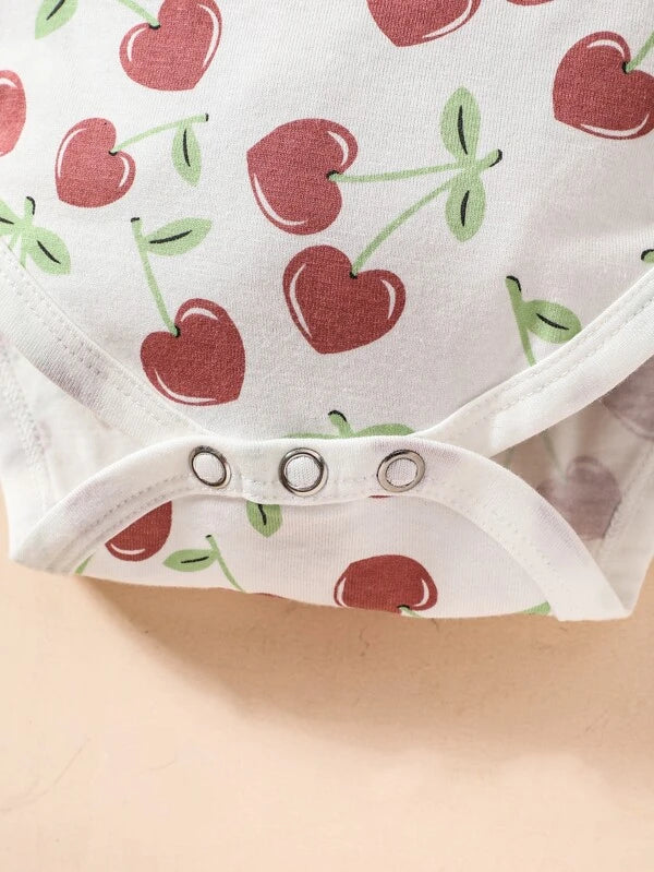 Baby Cherry Print Bodysuit & Pants