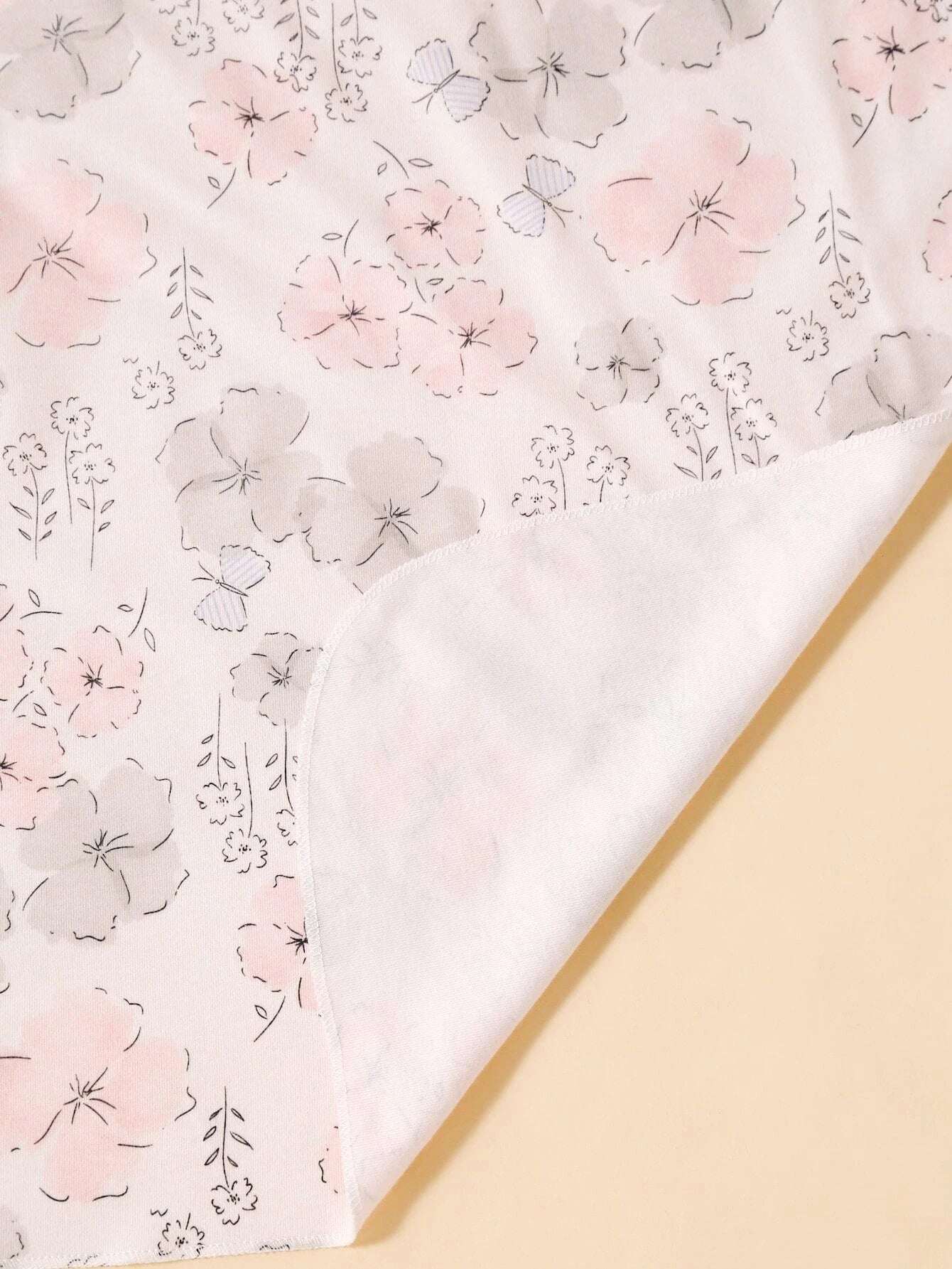 1pc Baby Flower Pattern Swaddling Blanket & 1pc Headband