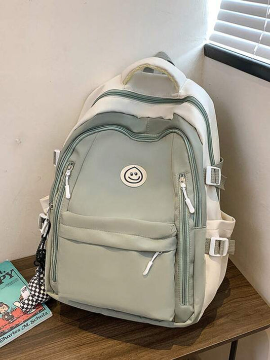 Medium Zipper Classic Backpack High-capacity Adjustable Strap For School