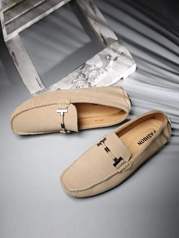 Men Stitch Detail Horsebit Loafers, Leisure Driving Loafers