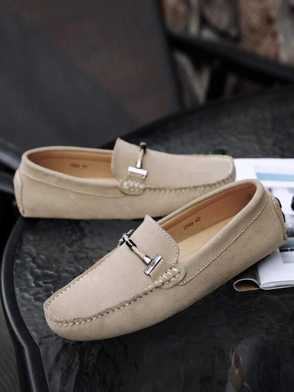 Men Stitch Detail Horsebit Loafers, Leisure Driving Loafers